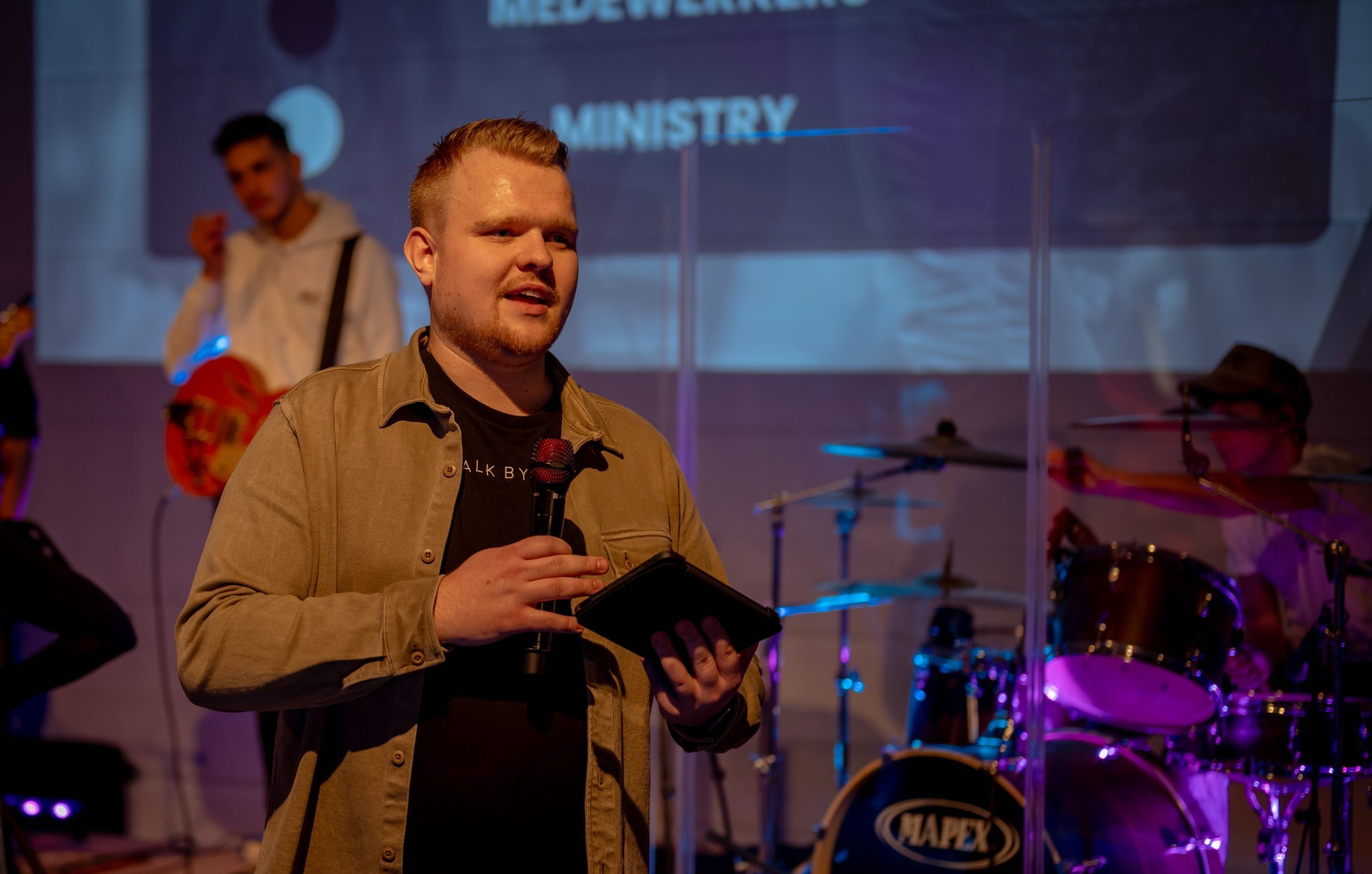 Mark Boer tijdens een bijeenkomst van Radicaal voor Jezus